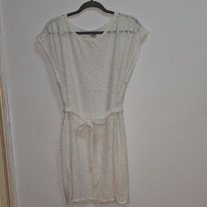 Merona Off-White Lace Swimsuit Cover-Up Size Large
